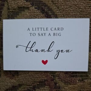 Elegant Thank You Cards with Red Hear. Each Pack Contains 25 Card for Sucide Pre